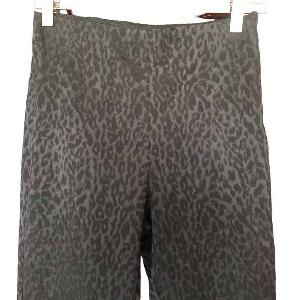 Zara black animal print fitted pants